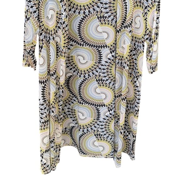 Joie De Vivre Womens Art Deco Lightweight Duster Abstract Retro Boho 1X - Picture 3 of 5